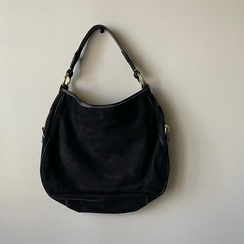 NWOT Just Cavalli - Made in Italy, Black Suede Purse w/ Pink Tassel - Picture 15 of 17